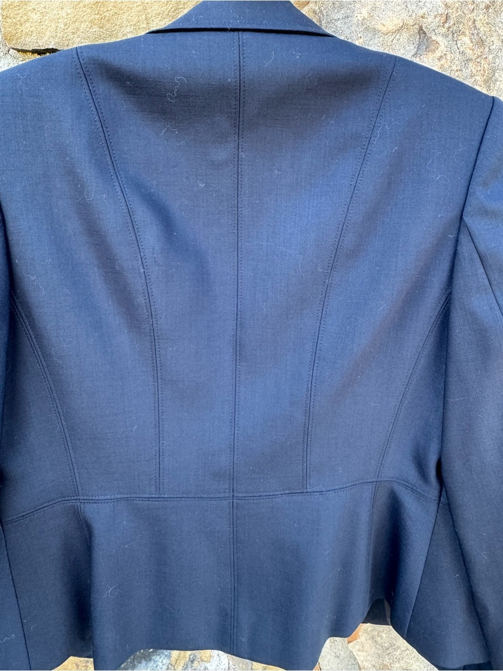 Talbots Navy Wool Single-Button Women's Blazer 6 Petite Tailored Professional - Picture 10 of 16